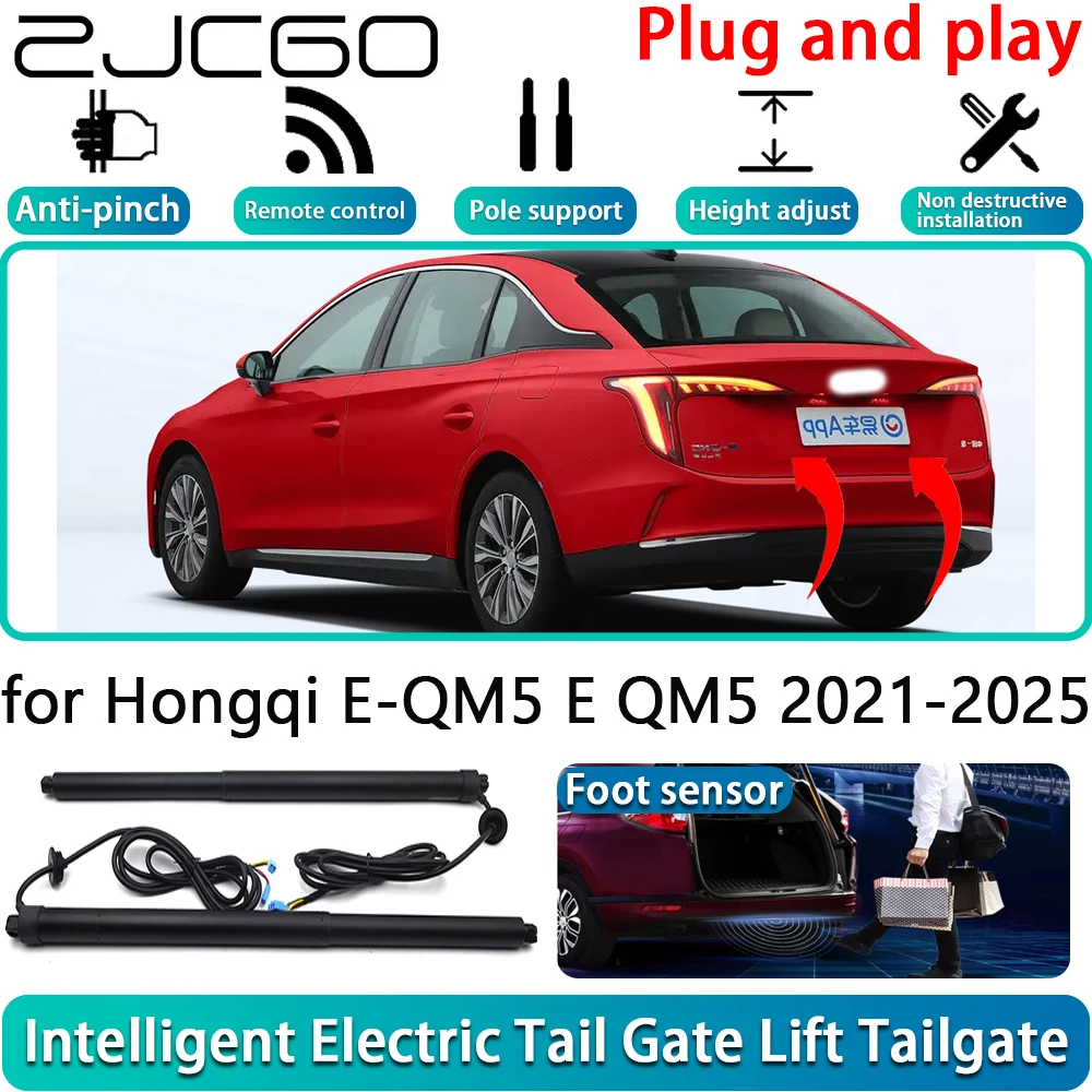 

ZJCGO for Hongqi E-QM5 E QM5 2021-2025 OEM Electric Powered Tailgate Power Liftgate Automatic Tailgate System With Foot Sensor