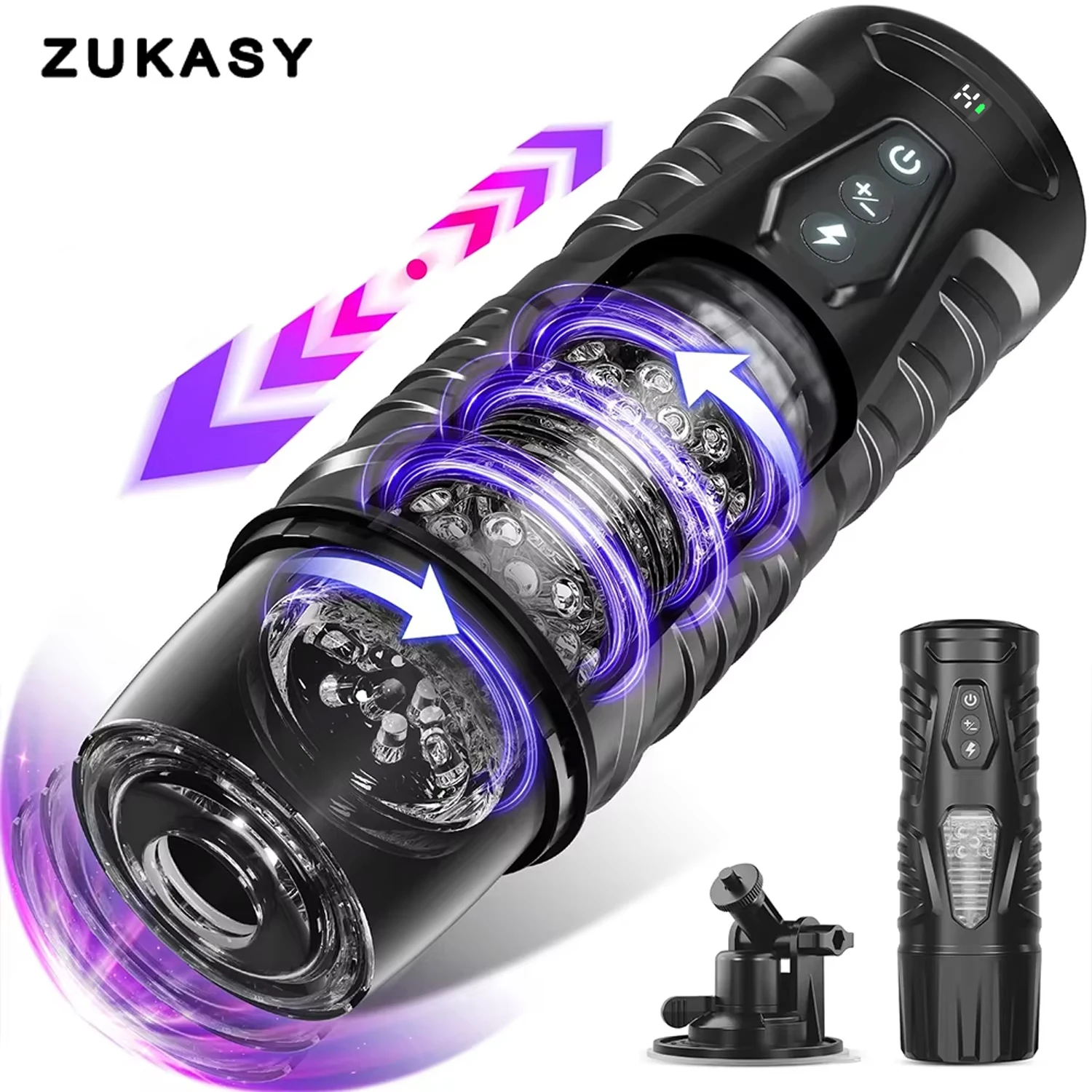 Automatic Male Masturbator 7 Thrusting Rotating Modes Mastubator Cup Electric Telescopic Sex Toy Pocket Pussy For Men Adult Toys