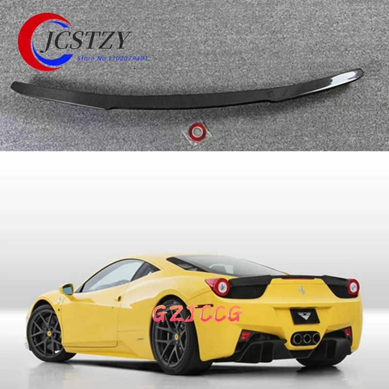 Car Styling Carbon Fiber Modified Rear Roof Spoiler Tail Trunk Boot Wing For Ferrari 458 ITALIA SPIDER 2011 2012 2013