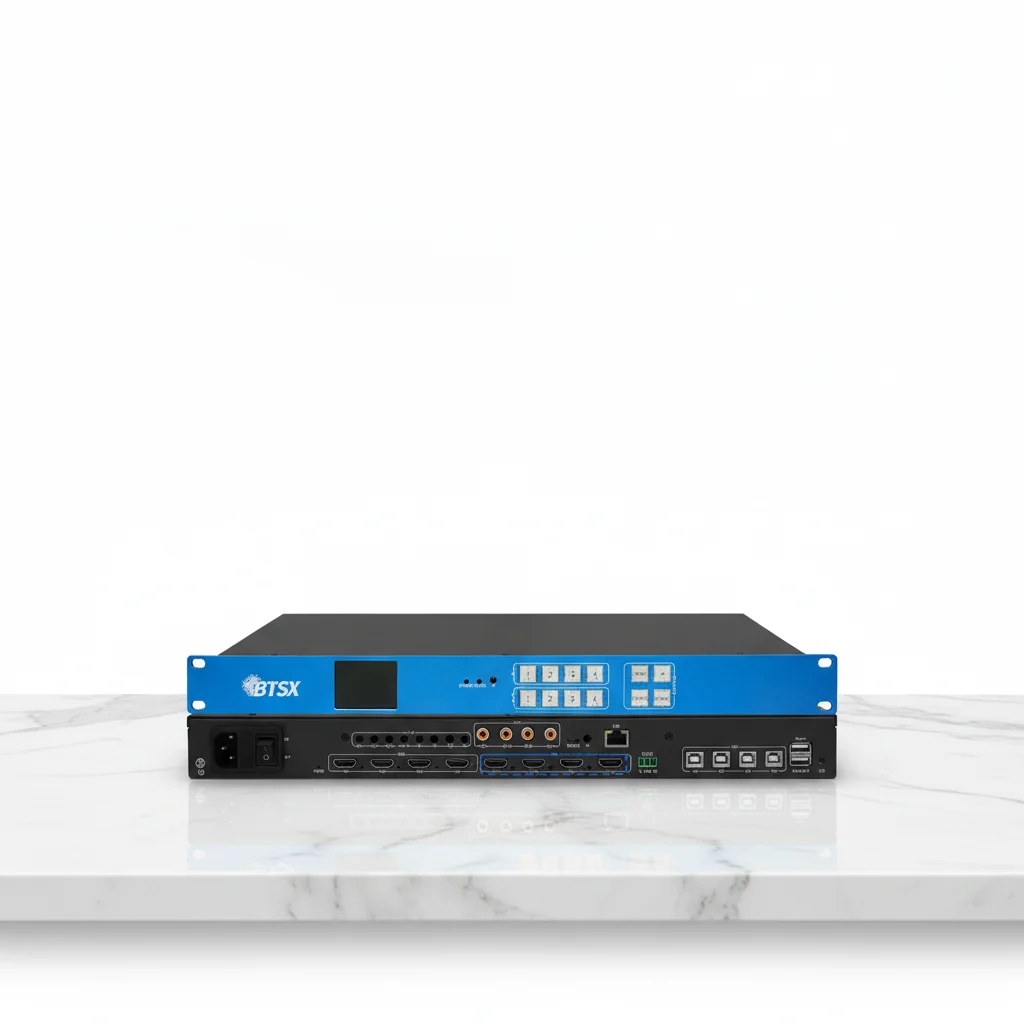 

BIT-VWC-U1-MD404Ma 4x4 HDMI 2.0 Input/Output Window Roaming & KVM Function 4K60 Seamless 2x2 4x1 Matrix Video Wall Processor