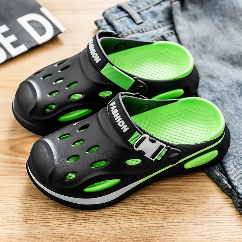 

Летние мужские уличные сандалии, пляжные шлепанцы из ЭВА, мягкие модные тапочки, повседневная обувь для мужчин и женщин, садовые сандалии для пляжа