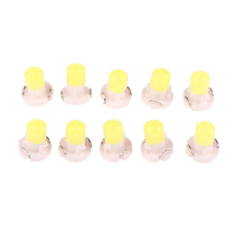 New 10Pcs T3 Dash Indicator Light Panel Bulb COB 1SMD Wedge LED Instrument Dashboard Lamp Car Interior Accessories