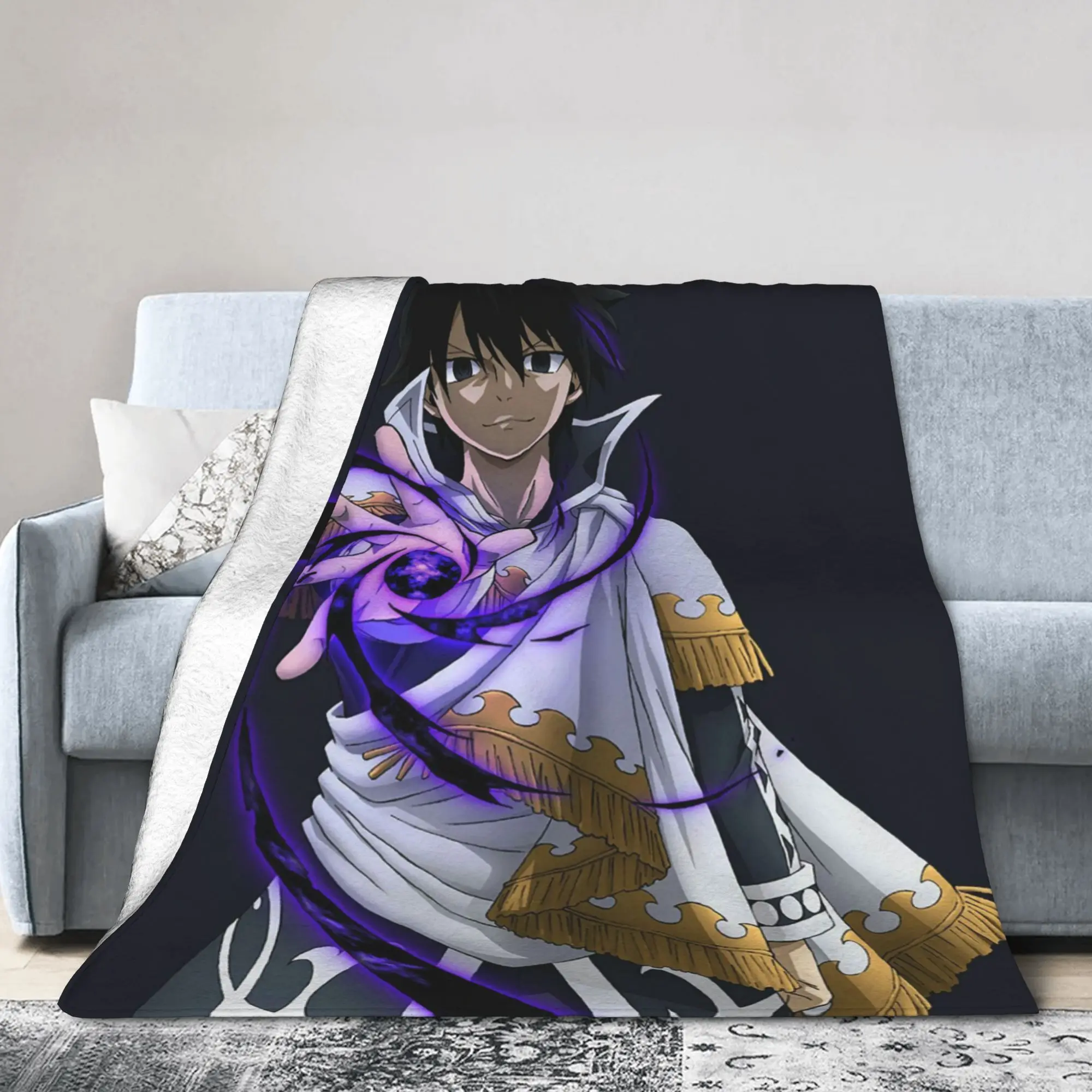 Blankets Coral Fleece Plush Decoration Anime Fairys Tails Multifunction Lightweight Thin Throw Blankets for Bed Office Quilt
