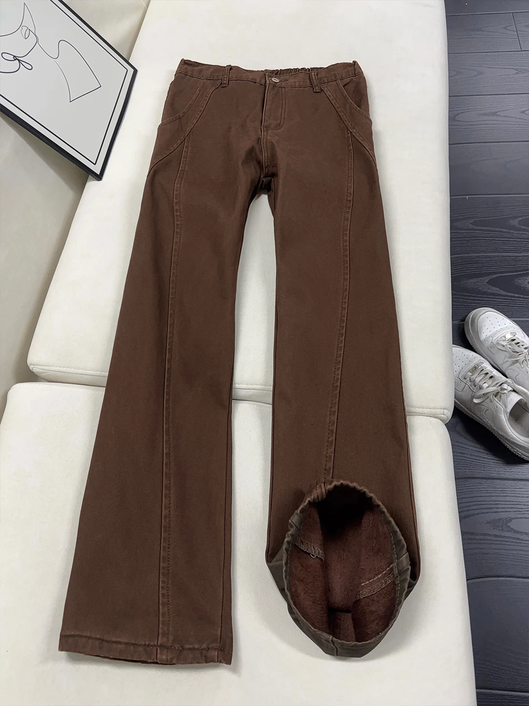 

Cleanfit Water Wa из чистого хлопка Thiened American Sle Knife Джинсы мужские осенне-зимние брюки-клеш повседневные прямые брюки