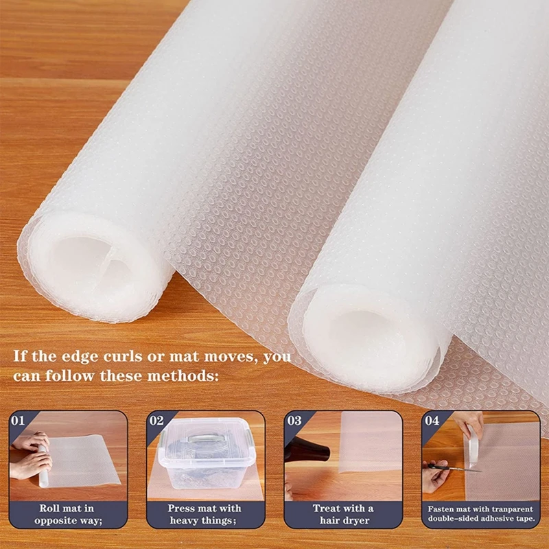 30/45/50/60*150CM Drawer Mat Shelf Cover Liners Non Slip Waterproof Closet Placemat Table Pad Paper Cabinet Mat Oil-proof Liners