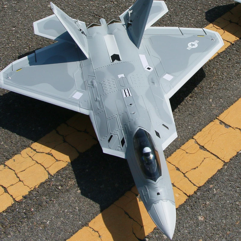 F22 64 مللي متر أنبوبي التحكم عن بعد طائرة نموذجية باستخدام الحاسب الآلي امتصاص الصدمات الهبوط مع رفرف ثابت الجناح رابتور مقاتلة F-22