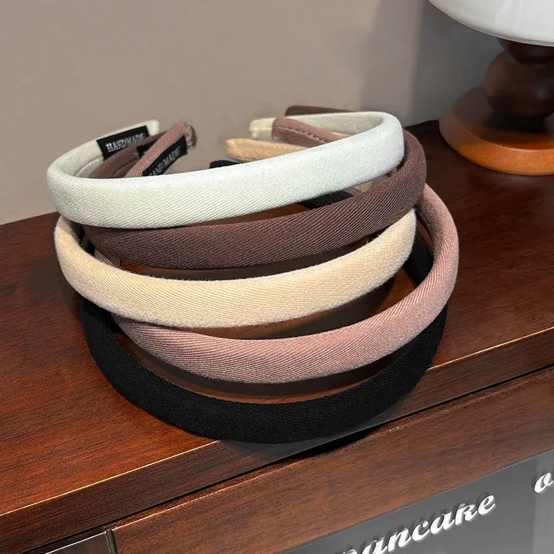 

Simple Slim Wild Solid Color Sponge Headband for Women Girls Face Washing Dress Up Elastic Headbands Head Hoop Accessories