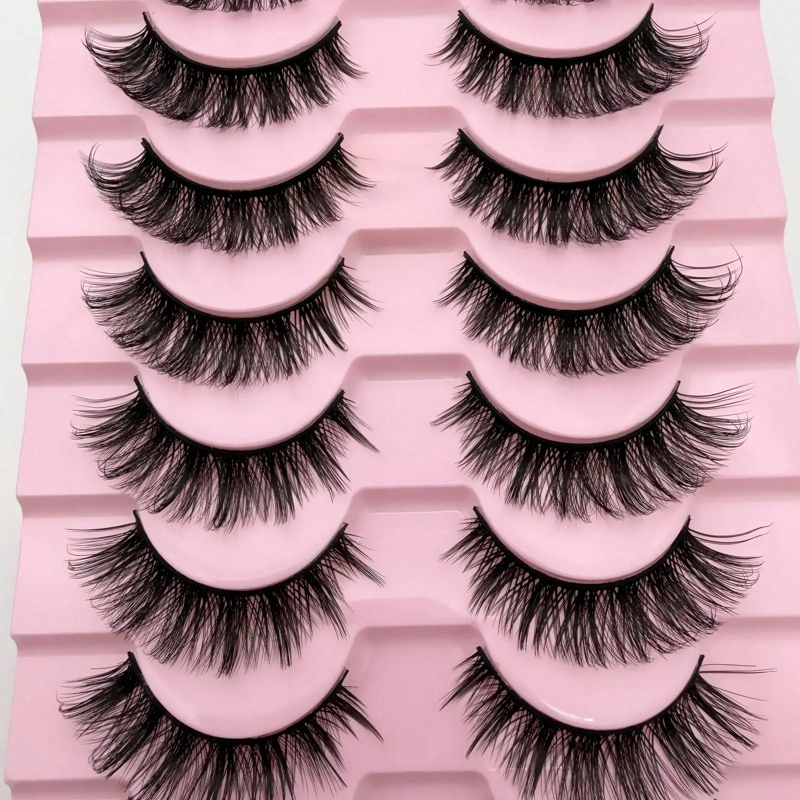 Flauschige, dicke 10 Paar DD Curl russische Wimpern, dramatischer, ungepflegter Stil, Faux-Mink-Wimpern, ein Must-Have für die Schönheit – Detail 2