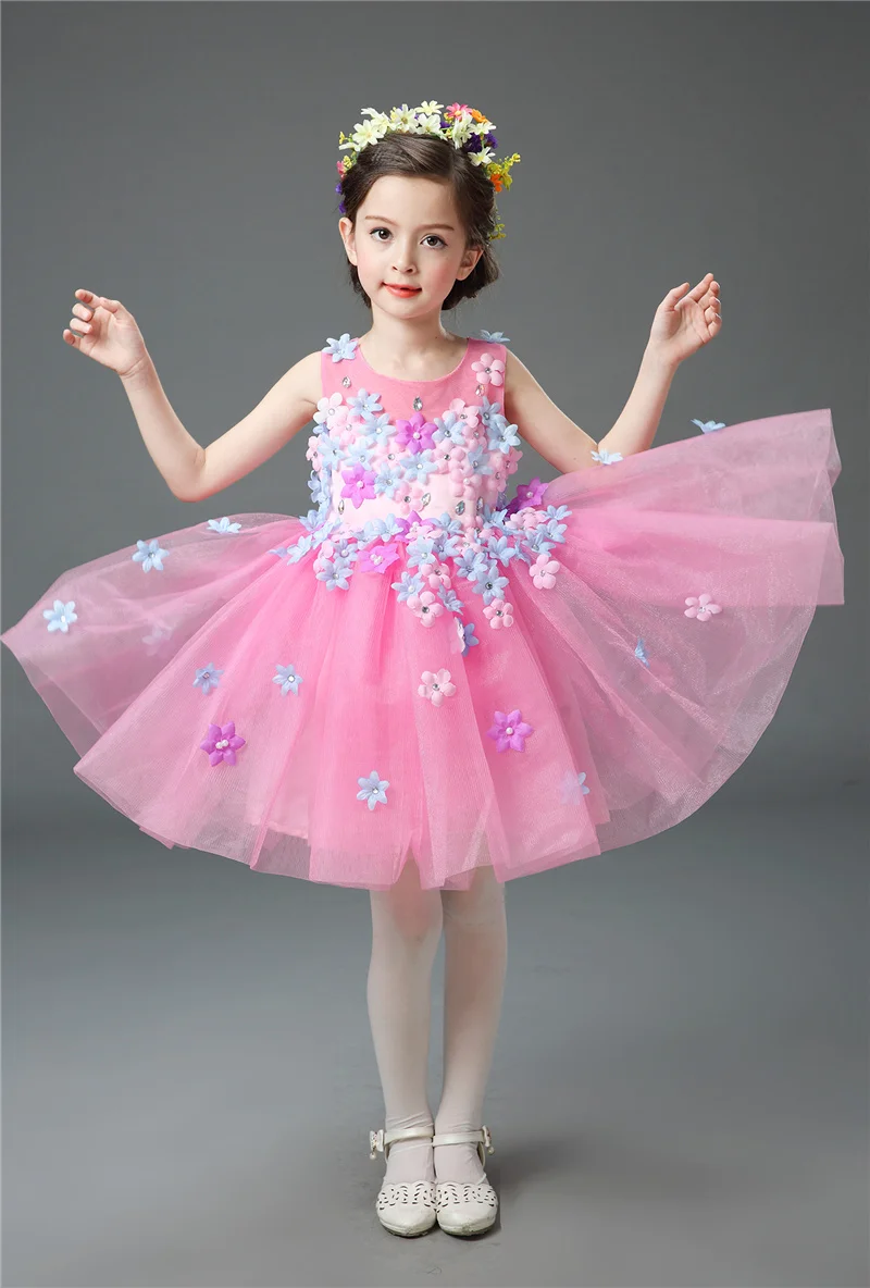 Children's Strap Pants Performance Dress Girls' Cute Princess Pengpeng Yarn Skirt Kindergarten Chorus holographic