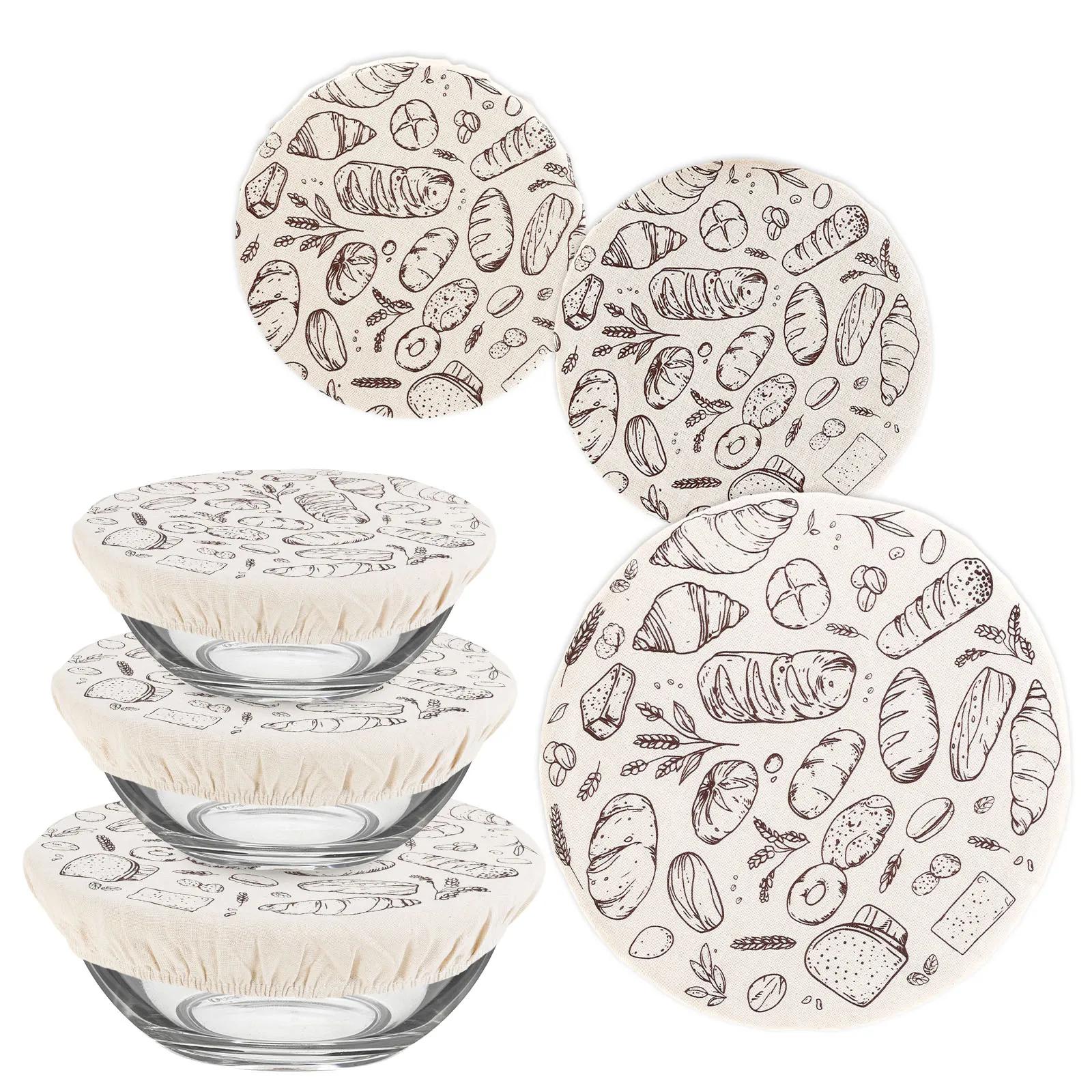 3Pcs Sauerteig Schüssel Abdeckung Backen Zubehör Elastische Brot Proofing Teig Rising Abdeckung für Getreide Sprießen Hefe Anbau