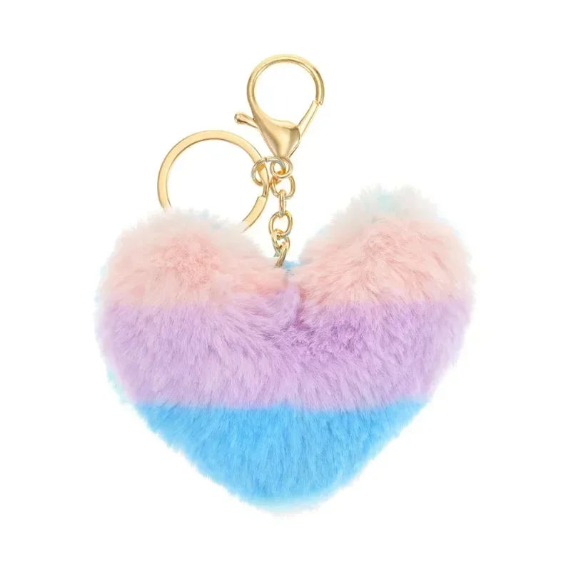 No Boundaries Heart Puff Keyring with Clip, Multi-Color