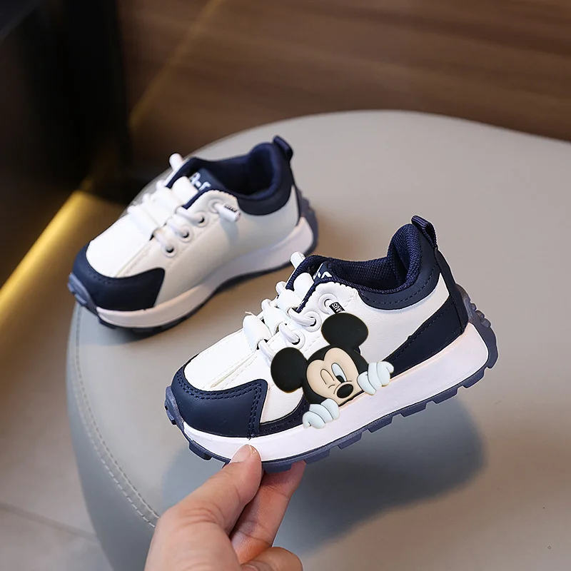 

Mickey Mouse first walkers Spring & Fall Girls Running Shoes Fashion Boy Casual shoes Disney Kids Board Shoes Girl Kids Sneakers