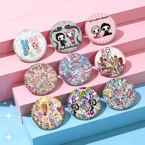 Japan Cute T-TokidokiS 58mm Cute Series Pins Funny Badge Interesting Cartoon Animals Brooches Backpack Clothes Gift Accessory