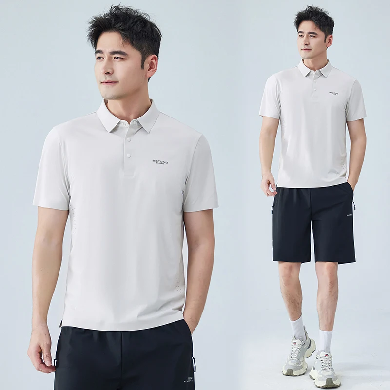 

Ice Silk ort Sve Suit for Middle-Aged Men Summer New Arrival Two-Piece Set Dad's Summer Wear Loose Fit Casual T-irt