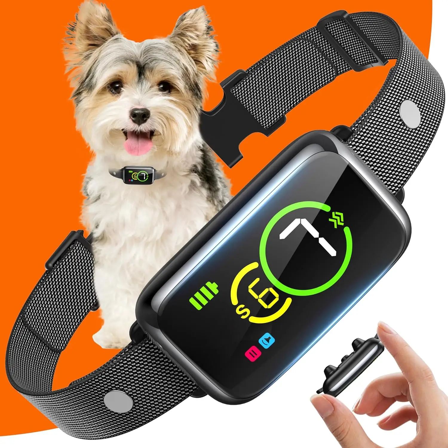 

Dog Bark Collar,Small Medium Large Dog Smart Bark Collar,Adjustable Beep Vibration Modes & 7 Sensitivity, Automatic Anti Barking