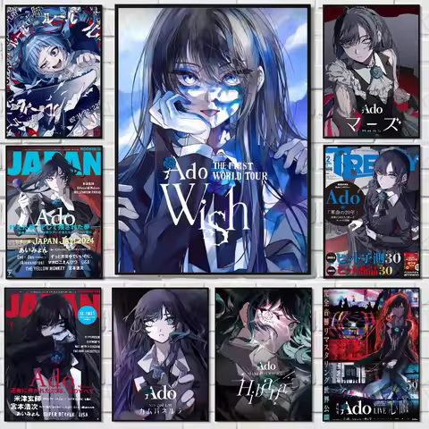 Singer A-Ado Poster High Quality Wall Art for Home Office Bedroom Living Room Hallway Bar Perfect Gift Idea