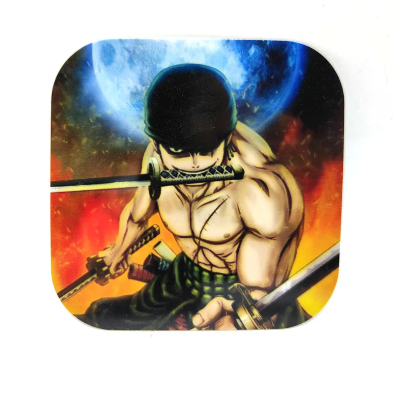 Autocollant animé une pièce bricolage réveil PVC Luffy couteau de cuisine Zorro nano Shan Zhi Frankie Brooke ace Shan Zhi Robin patch g