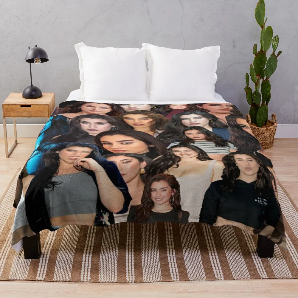 lauren jauregui photo collage Throw Blanket Soft Bed Blankets Blankets For Sofas Sleeping Bag Blanket