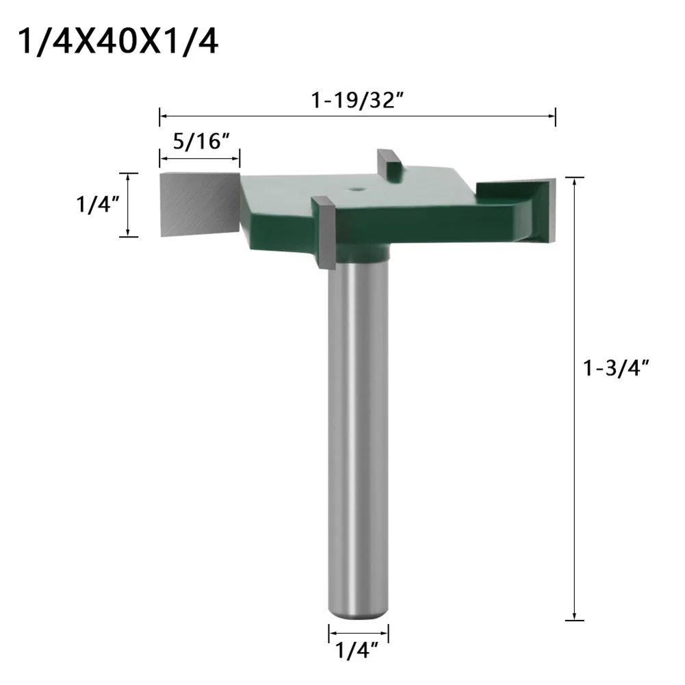 For Spoilboard Resurfacing 1/4 Inch Shank Router Bit Engraving Projects Alloy + Carbon Steel Anti-kickback Design