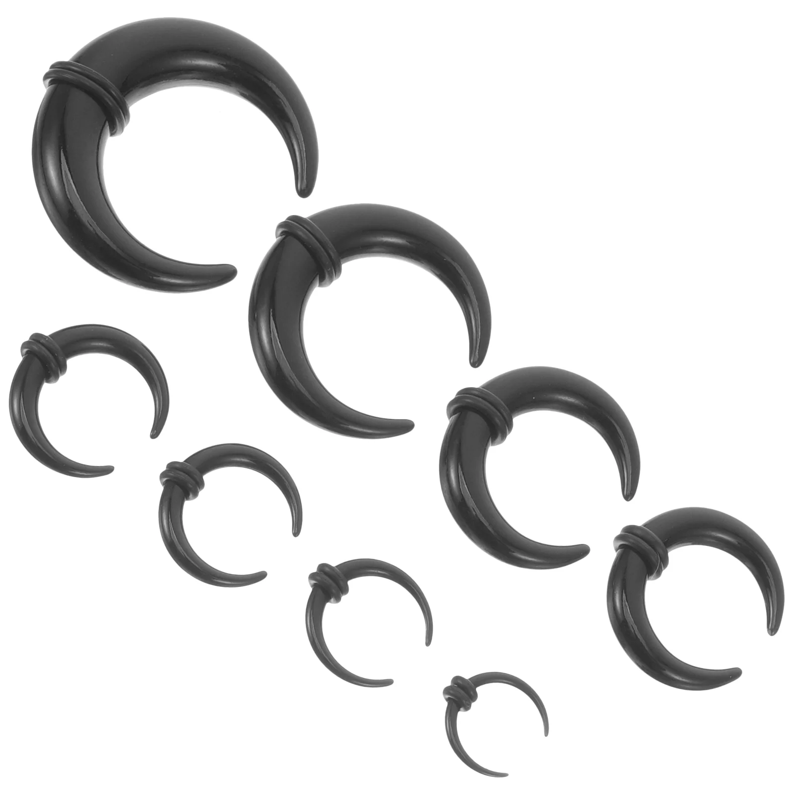 Piercing Nose Hoop Horn Auricle Magnetic Earrings Jewelry Expansion Tools Cone Black Acrylic