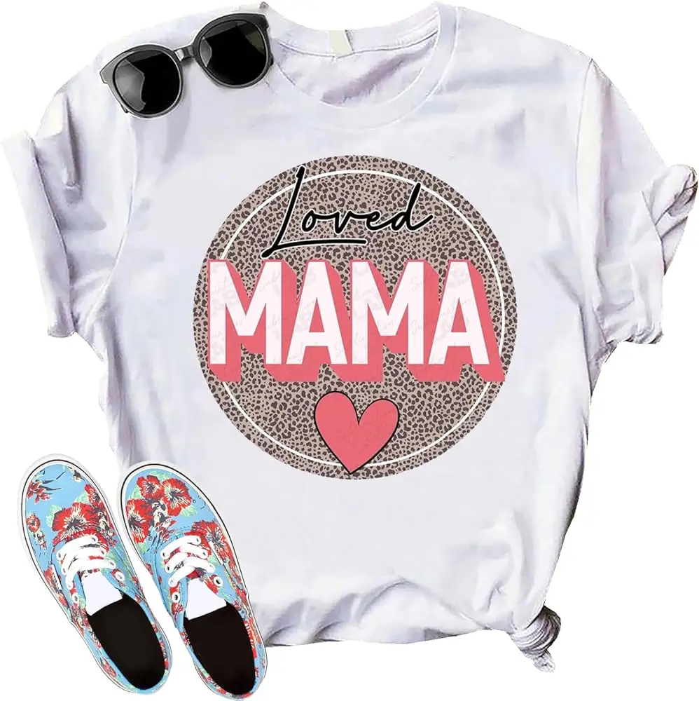 Loved Mama Mothers Day T-Shirt, Loved Mama Leopard Shirt, Mom Cheetah Shirt, Mama Mode Shirt, Mama and Me Shirts