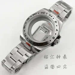 40mm EXP 24 Hours Fixed Bezel NH34 NH35 NH36 NH38 Sapphire Glass Watch Case Solid Bracelet Stainless Steel ETA2824 PT5000 Case
