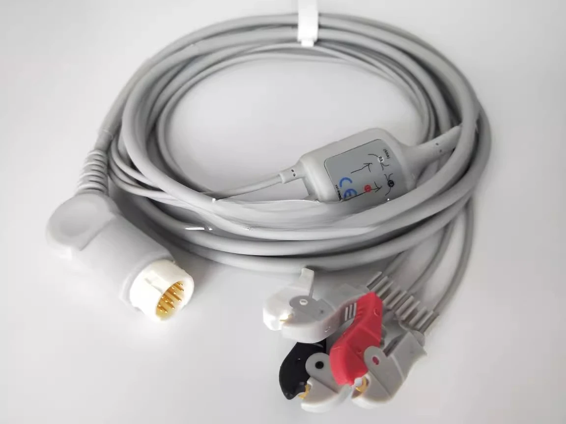 

Compatible with For Philips M3535A M4735A Defibrillators ECG Lead Wire Integrated Three-lead ECG Cable