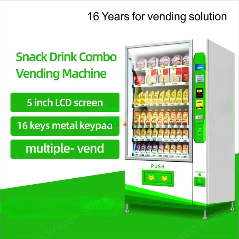 2024 Best Seller Multifunction 5 Inches LCD Screen Food And Snack Combo Vending Machine