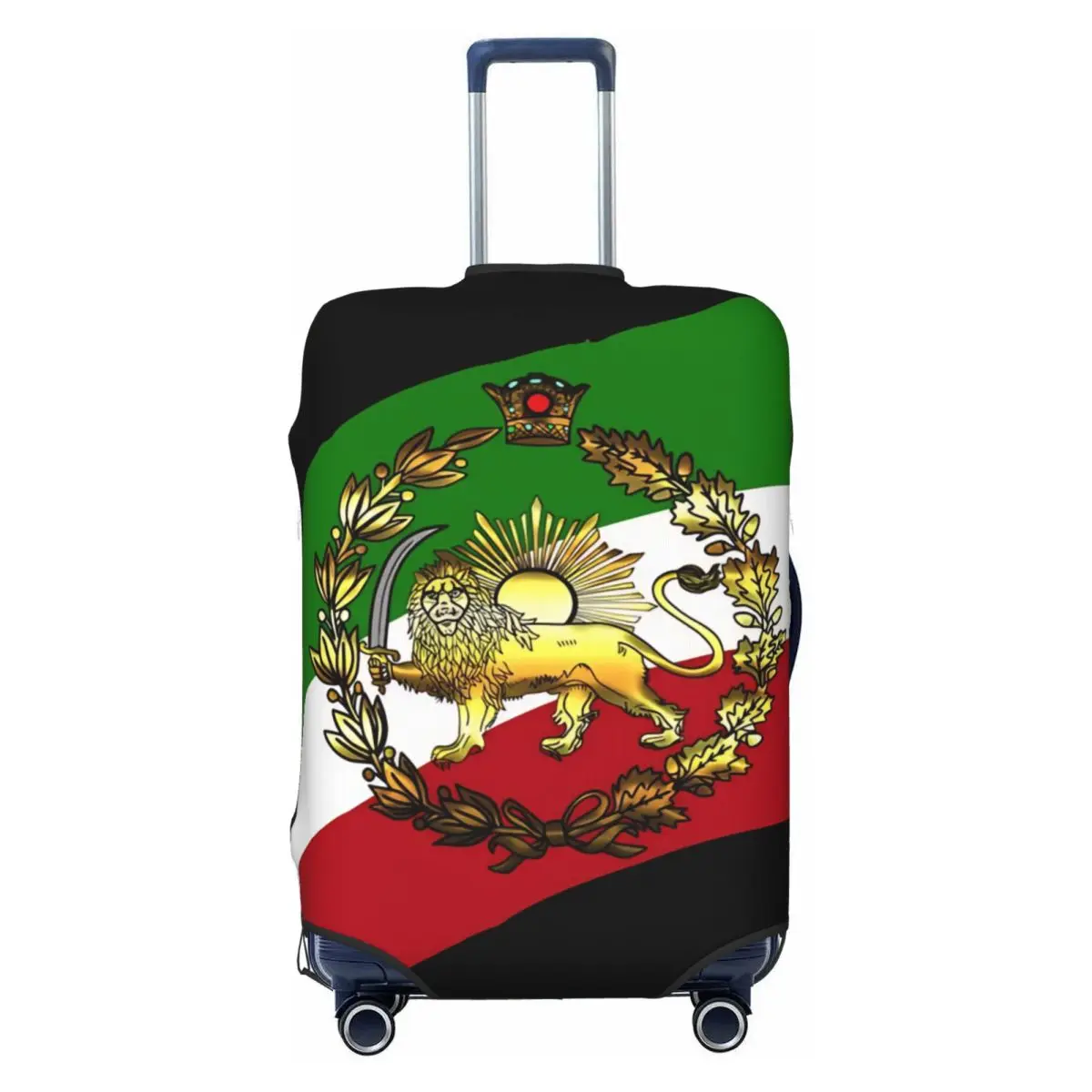 

Iran Pahlavi's Flag With Lion And Crown Suitcase Cover Flight Useful Luggage Supplies Travel Protection