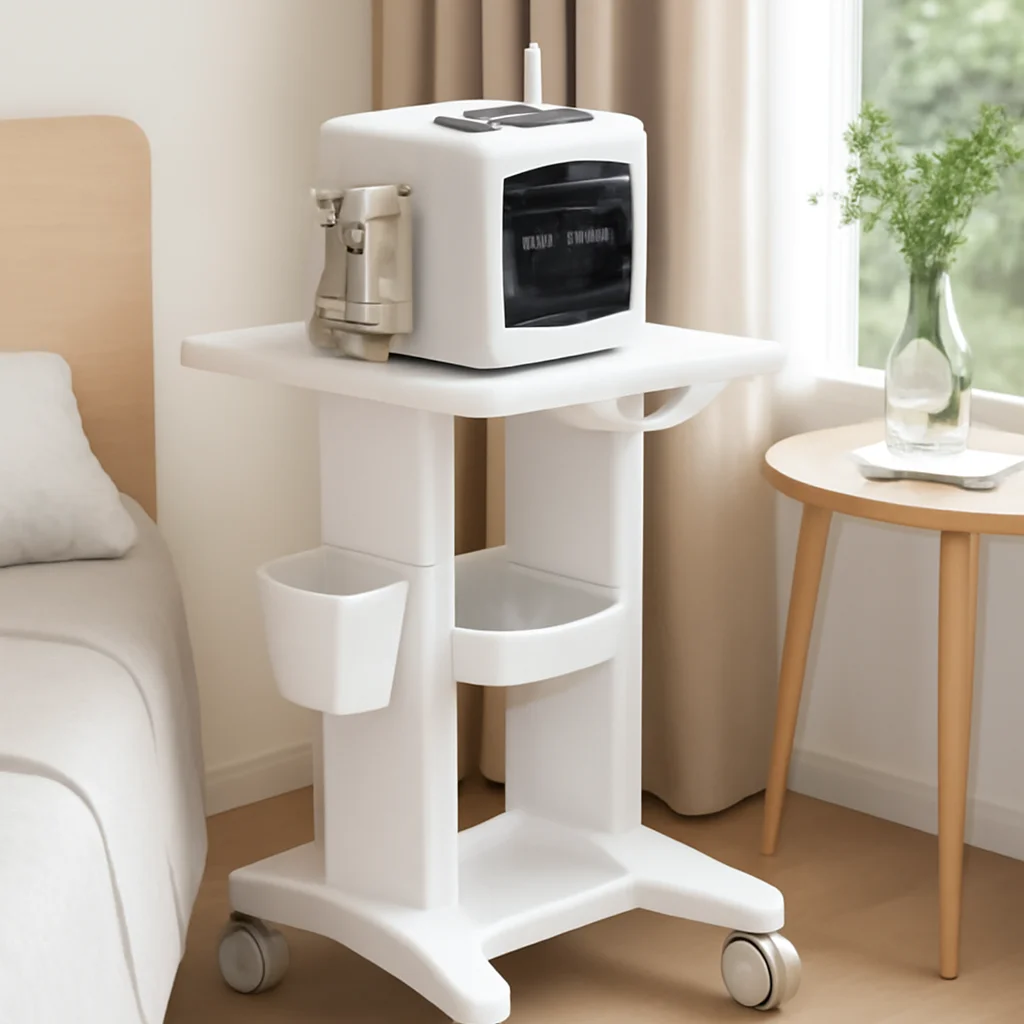 รถเข็นเก็บอุปกรณ์เสริมสวยแบบมีล้อ ชั้นวางอเนกประสงค์สำหรับเครื่องดูแลผิว ชั้นวางอุปกรณ์เคลื่อนที่