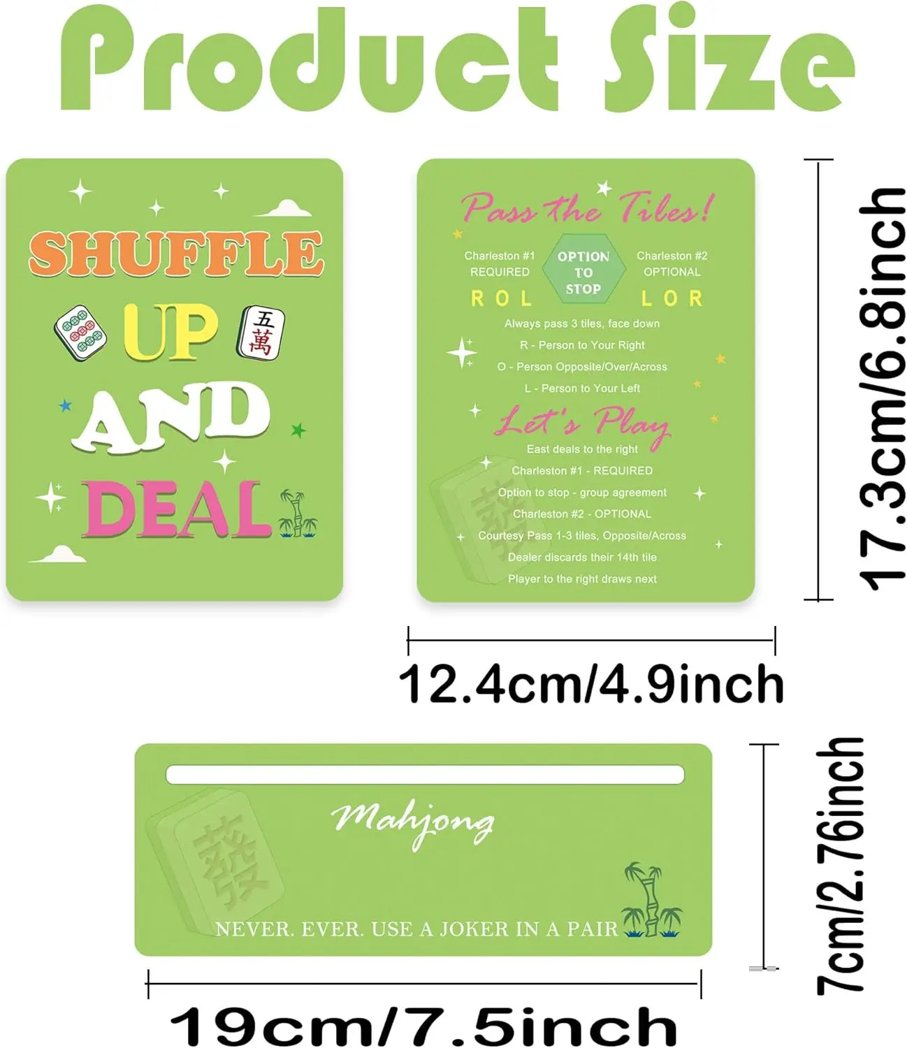 4 Pcs Mahjong Line Finder+4pcs Mahjong Shuffle Tile Card Mahjong Accessories for Beginners Players Lovers Travel Parties