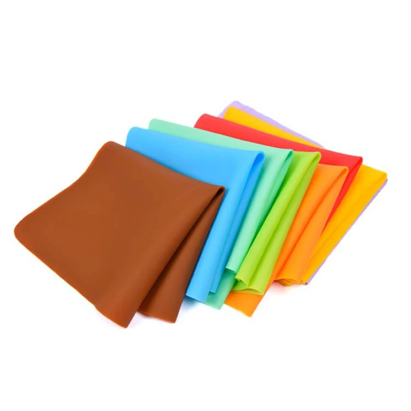 30x40cm Children's Placemat Silicone Solid Color Silicone Dining Mat Dining Table Decor Mat Creative Drawer Silicone Pet Mat