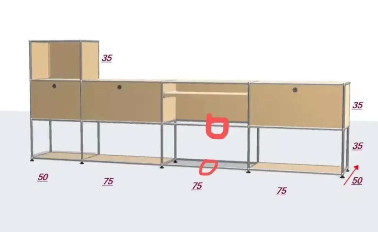 USM Module Combination Office Desk Stainless Steel Writing Desk Computer Modern Simple Workbench Light Luxury furniture