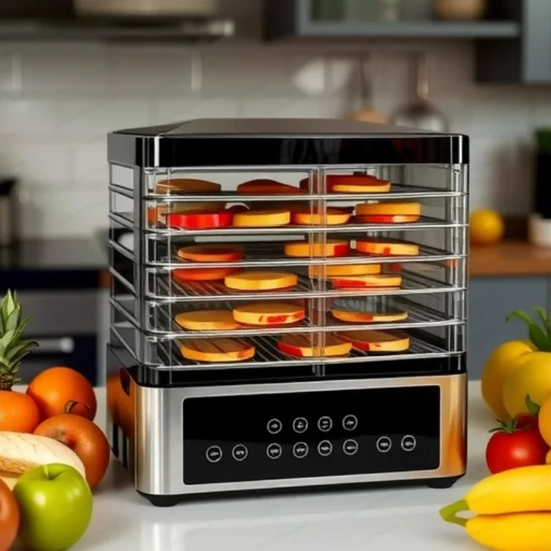Household Stainless Steel Food Dehydrator – Fruit & Jerky Dryer for Pet Snacks, Herbs & Vegetables