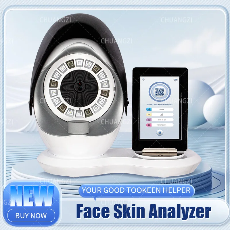 12 million pixel salon 3D magic mirror skin analyzer skin detection and analysis moisture equipment portable facial scanner