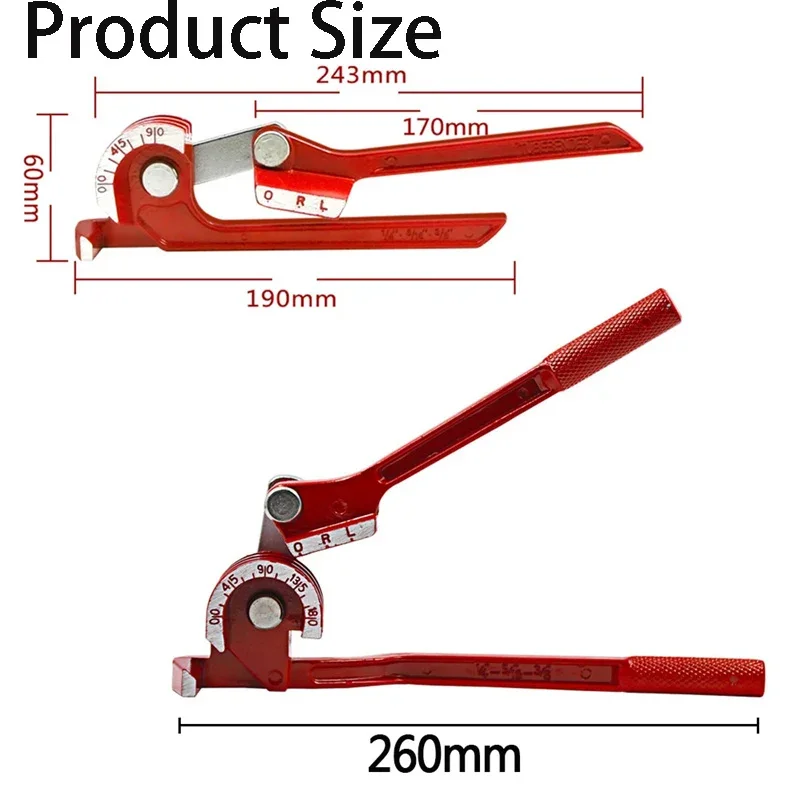 Imagem -02 - Dobrador de Tubo de Combinação de 90 180 Graus em Ferramenta de Dobra de Tubo Ferramentas de Tubulação de Freio de Combustível Ferramentas de Encanamento de Dobra Métrica