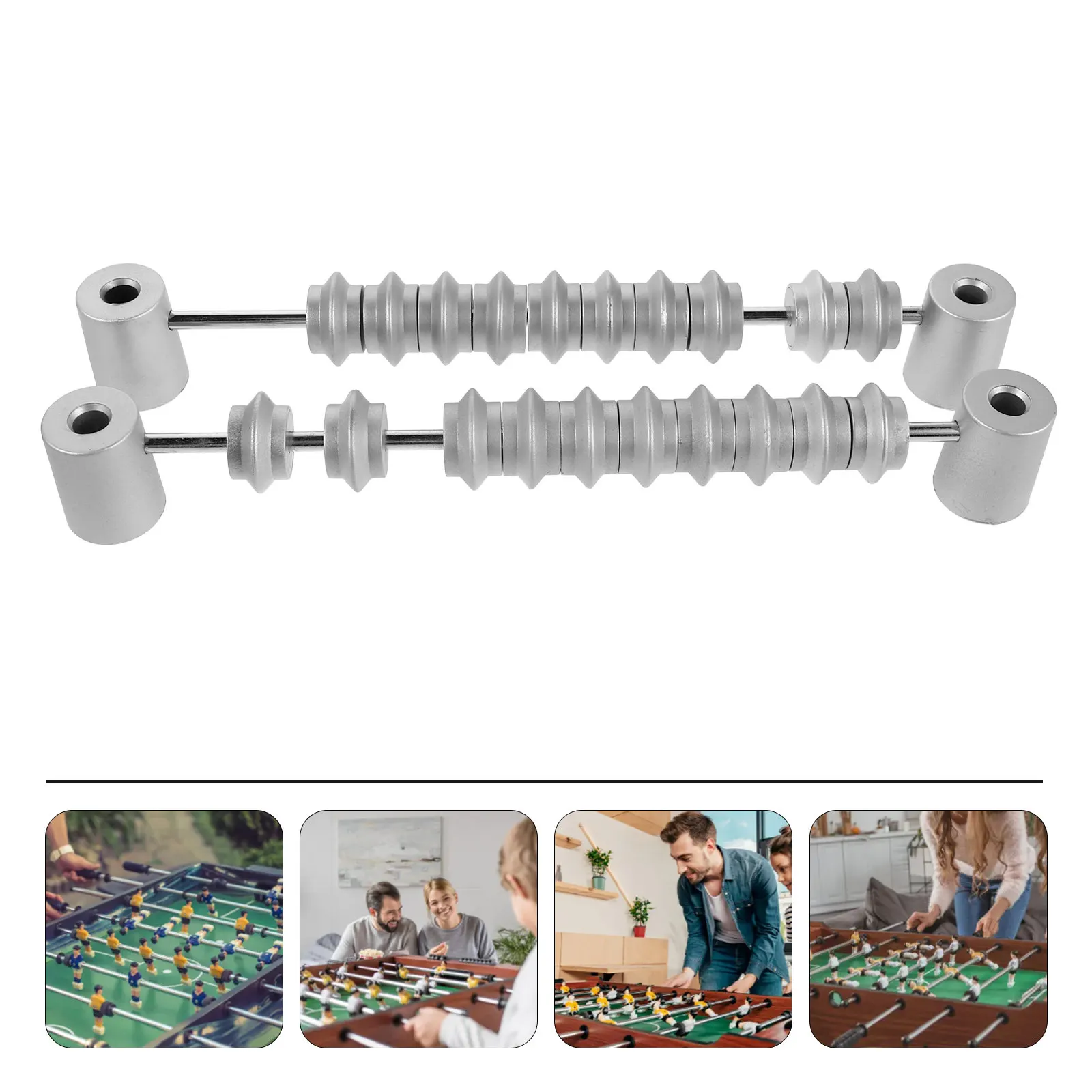 

1Pair Table Football Score Counter Silver Foosball Scoring Unit Replacement Part Compact Sports Competition Scoreboard for Game