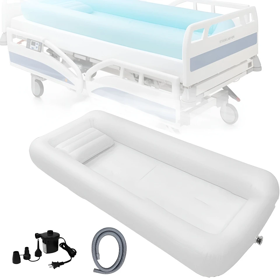 

Inflatable Bathtub Thicken Lightweight Comfortable Portable Folding Bath Basin For Elderly Bedridden Seniors Adults Handicapped
