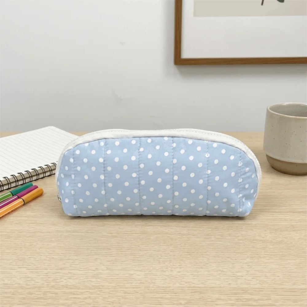 Y2k Polka Dot Pencil Case Desktop Storage Cloth Pen Bag Multi-functional Korean Style Stationery Storage Bag Student
