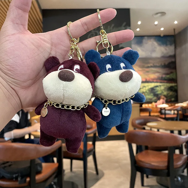 2023 Hot New Cartoon Bear Keychain Doll Kids Cute Bag Accessories Pendant Stuffed Animal Soft Plush Toys Children's Gifts