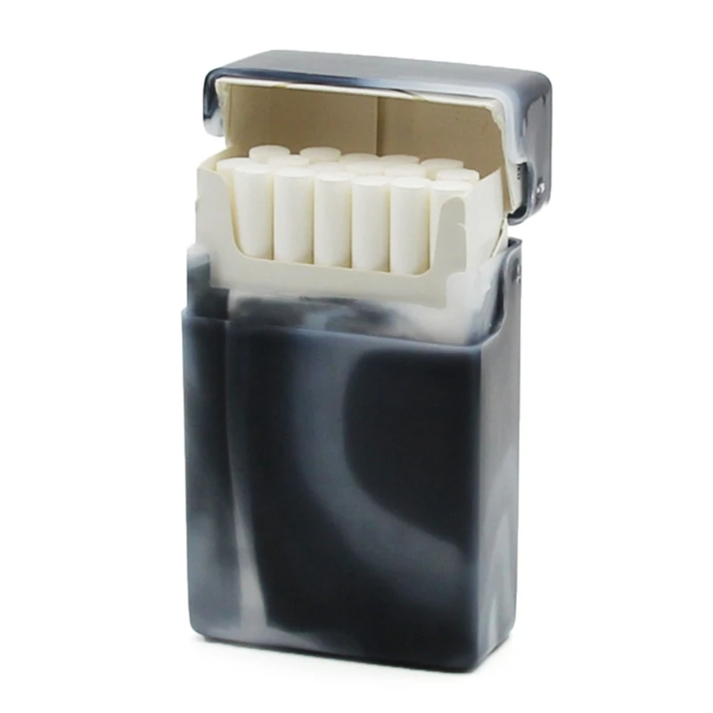 Cigarette Box with Flip Lid Moisture-proof Portable Plastic Cigarette for Case Dispenser Holder Cigarettes Tobacco Container