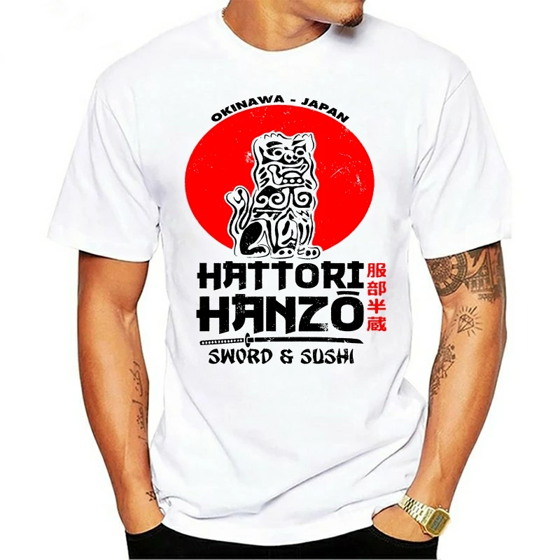 T-SHIRT HATTORI HANZO SWORD SUSHI KILL BILL TARANTINO UMA THURMAN RETRO VINTAGE T-Shirt Casual Short Sleeve For Men Clothing