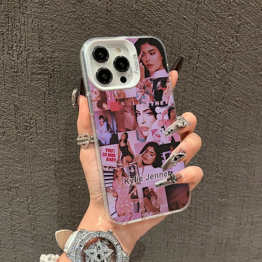 

Чехол для мобильного телефона Kylie Jenner для iPhone 17, 16, 15, 14, 13, 12, 11 X XR XS 8 7 Air Pro Max Plus, белый полупрозрачный чехол