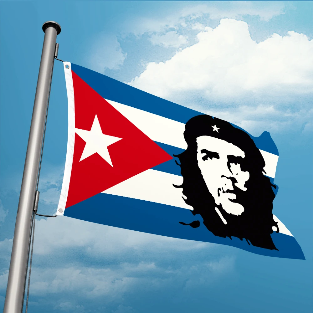 Che Guevara Cuba Flag 3ft x 5ft Polyester Character Banner Flying 150* 90cm Custom Outdoor Consistent Color On Both Sides