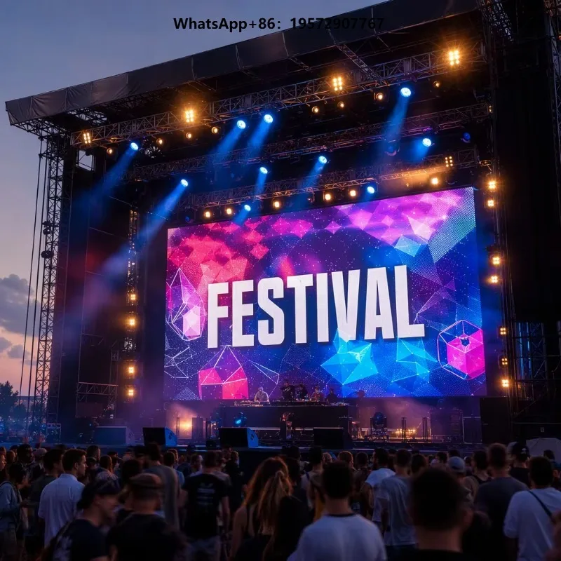 Flexible Curve P2.976 LED Display Screen IP65 Waterproof High Brightness Outdoor Rental LED Wall