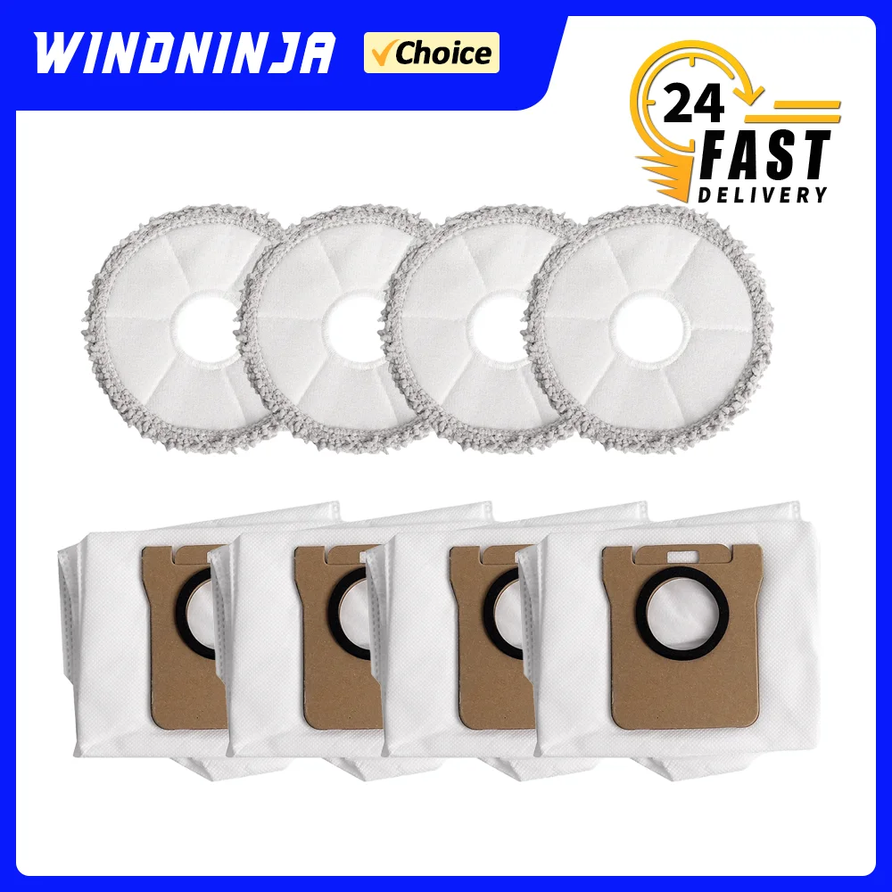 Bolsa para polvo y almohadillas de fregado para Xiaomi X20 Plus/X20 Max/X10+, para Dreame L10 Ultra/L20 Ultra/L30 Ultra, Mijia M30S/M40, kit a prueba de fugas