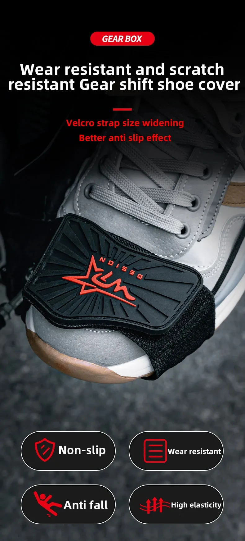 Motorrad Shift Pad Gummi Boot Schutzhülle Einstellbare Shifter Schild Anti Slip Pad Schuh Abdeckung Motorrad Schuh Schutz – Detail 1