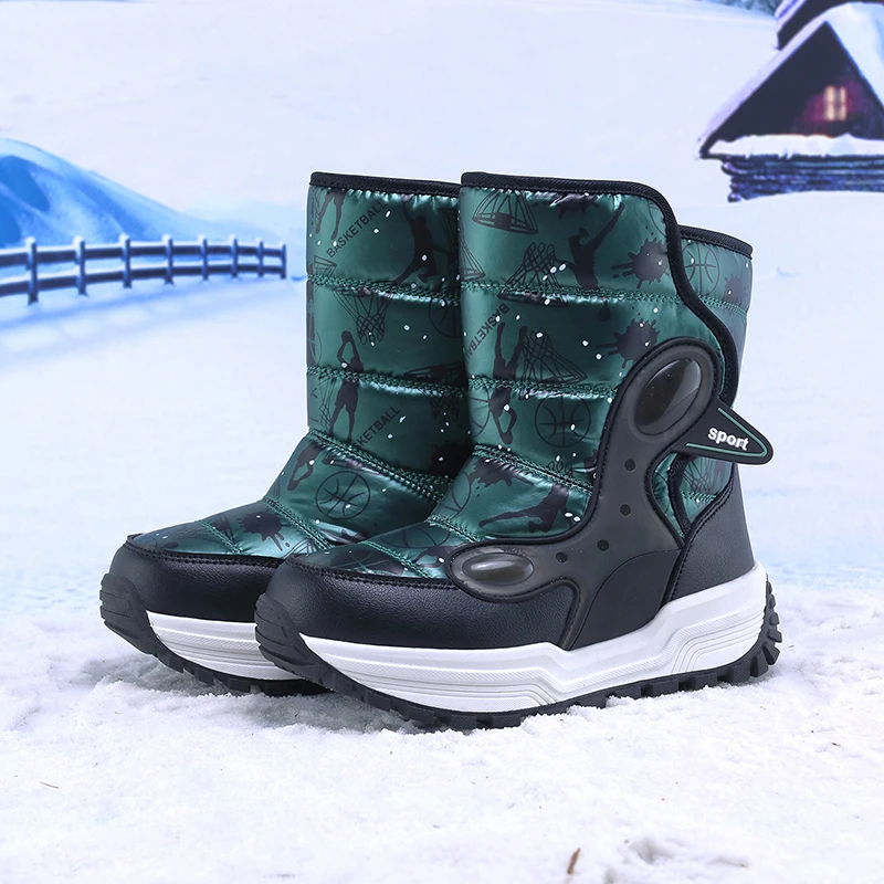 Children Boots For Girls Boys Young Warm Fleece Thick Warm Snow Shoes Ankle Boots Sapato Winter Boot Cotton Kids Girl Shoes