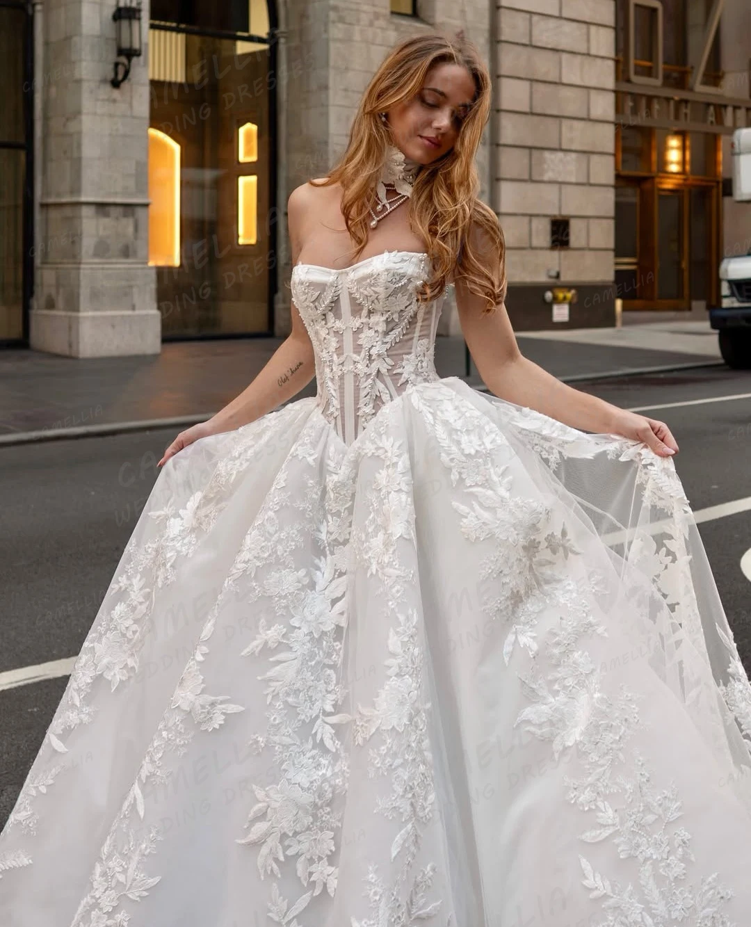 Elegante Applikationen Brautkleider A-Linie Damen Sexy Brautkleider Ärmellos Spitze Sweep Zug 2026 Vestidos De Novia Maßgeschneidert