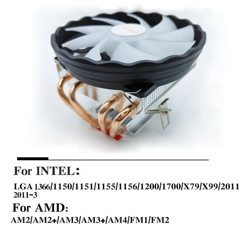 CPU Cooler 4 Heat Pipes 3PIN/4PIN PWM 120MM Low Profile CPU Fan For Intel LGA 1366 1150 1151 1155 1700 2011 X79 X99 AMD AM3 AM4